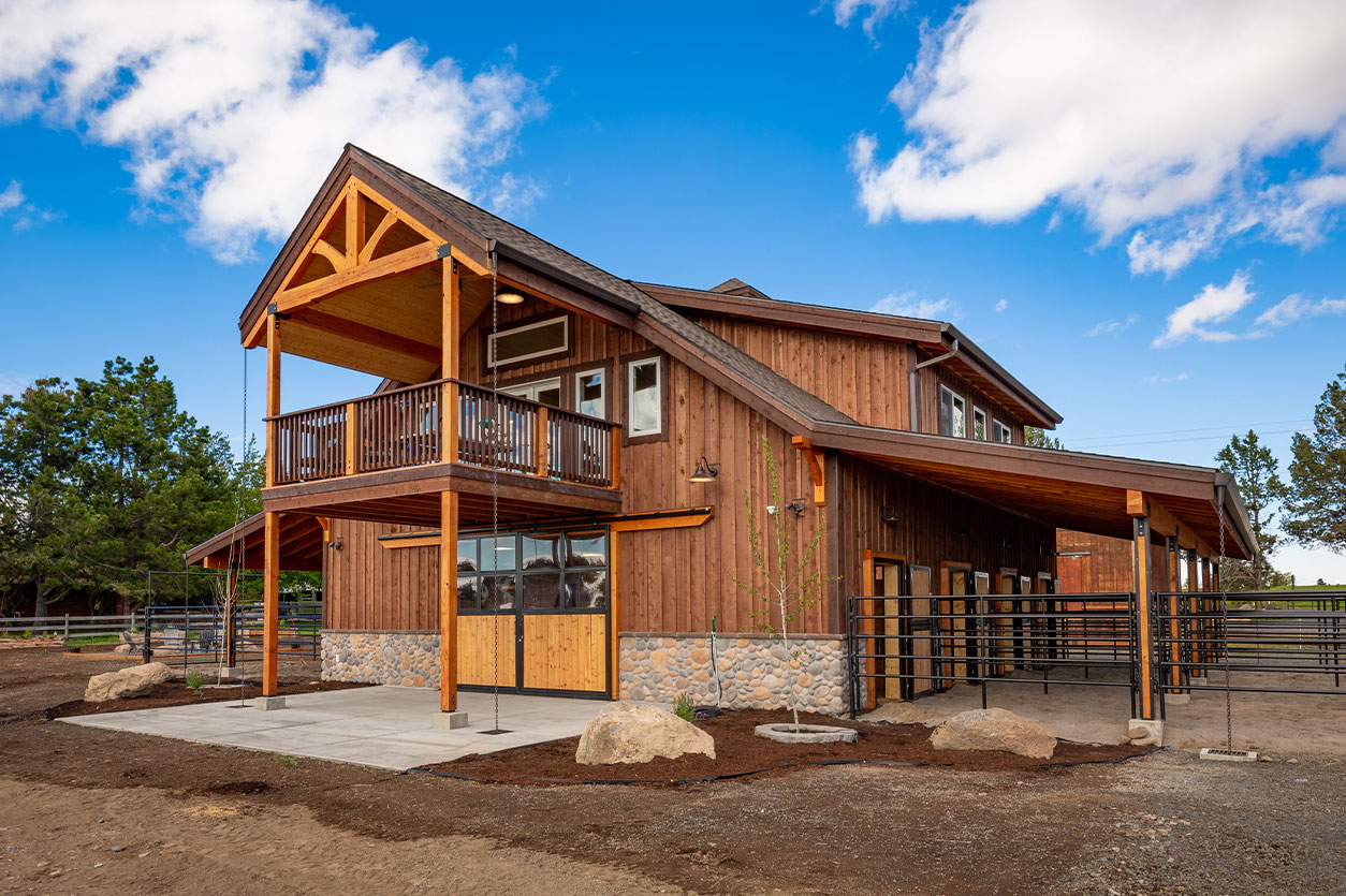 Bend Oregon Custom Horse Barn Project DC Builders